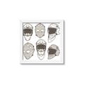 Picture of All the Masks _GroupedProduct_Square_Mini_ _GroupedProduct_Square_Framed_Matted_
