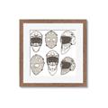 Picture of All the Masks _GroupedProduct_Square_Mini_ _GroupedProduct_Square_Framed_Matted_