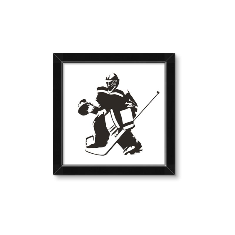Picture of Goalie Silhouette _GroupedProduct_Square_Mini_ _GroupedProduct_Square_Framed_Matted_