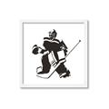 Picture of Goalie Silhouette _GroupedProduct_Square_Mini_ _GroupedProduct_Square_Framed_Matted_