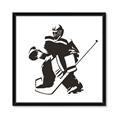 Picture of Goalie Silhouette _GroupedProduct_Square_Mini_ _GroupedProduct_Square_Framed_Matted_