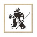 Picture of Goalie Silhouette _GroupedProduct_Square_Mini_ _GroupedProduct_Square_Framed_Matted_