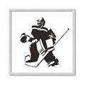 Picture of Goalie Silhouette _GroupedProduct_Square_Mini_ _GroupedProduct_Square_Framed_Matted_