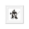 Picture of Goalie Silhouette _GroupedProduct_Square_Mini_ _GroupedProduct_Square_Framed_Matted_