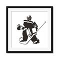 Picture of Goalie Silhouette _GroupedProduct_Square_Mini_ _GroupedProduct_Square_Framed_Matted_