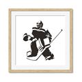 Picture of Goalie Silhouette _GroupedProduct_Square_Mini_ _GroupedProduct_Square_Framed_Matted_