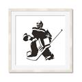 Picture of Goalie Silhouette _GroupedProduct_Square_Mini_ _GroupedProduct_Square_Framed_Matted_