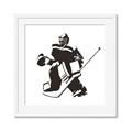 Picture of Goalie Silhouette _GroupedProduct_Square_Mini_ _GroupedProduct_Square_Framed_Matted_
