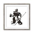 Picture of Goalie Silhouette _GroupedProduct_Square_Mini_ _GroupedProduct_Square_Framed_Matted_
