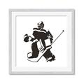Picture of Goalie Silhouette _GroupedProduct_Square_Mini_ _GroupedProduct_Square_Framed_Matted_