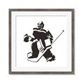 Picture of Goalie Silhouette _GroupedProduct_Square_Mini_ _GroupedProduct_Square_Framed_Matted_
