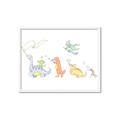 Picture of Dino Parade I _GroupedProduct_Rectangle_Landscape_Mini_ _GroupedProduct_Rectangle_Landscape_Framed_Matted_