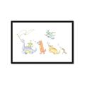 Picture of Dino Parade I _GroupedProduct_Rectangle_Landscape_Mini_ _GroupedProduct_Rectangle_Landscape_Framed_Matted_
