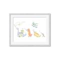 Picture of Dino Parade I _GroupedProduct_Rectangle_Landscape_Mini_ _GroupedProduct_Rectangle_Landscape_Framed_Matted_