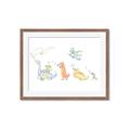 Picture of Dino Parade I _GroupedProduct_Rectangle_Landscape_Mini_ _GroupedProduct_Rectangle_Landscape_Framed_Matted_