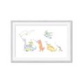 Picture of Dino Parade I _GroupedProduct_Rectangle_Landscape_Mini_ _GroupedProduct_Rectangle_Landscape_Framed_Matted_