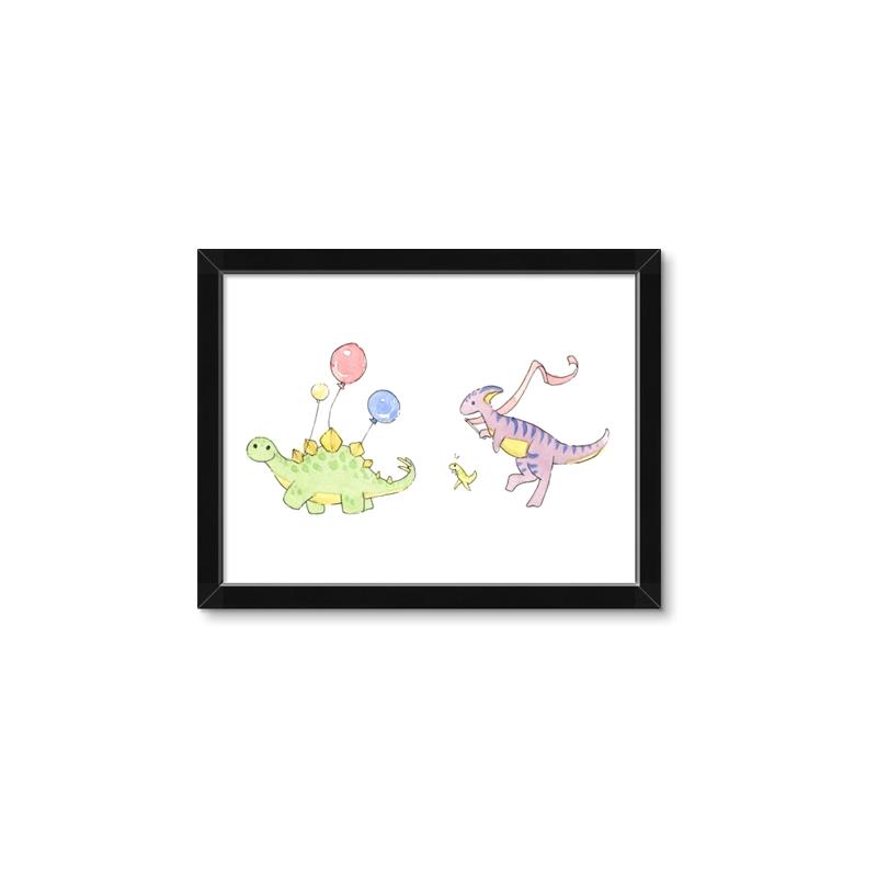 Picture of Dino Parade II _GroupedProduct_Rectangle_Landscape_Mini_ _GroupedProduct_Rectangle_Landscape_Framed_Matted_