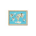 Picture of Animals Map of the World _GroupedProduct_Rectangle_Landscape_Framed_Matted_
