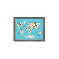 Picture of Animals Map of the World _GroupedProduct_Rectangle_Landscape_Framed_Matted_