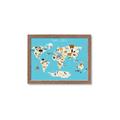Picture of Animals Map of the World _GroupedProduct_Rectangle_Landscape_Framed_Matted_