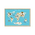 Picture of Animals Map of the World _GroupedProduct_Rectangle_Landscape_Framed_Matted_