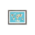 Picture of Animals Map of the World _GroupedProduct_Rectangle_Landscape_Framed_Matted_