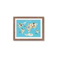 Picture of Animals Map of the World _GroupedProduct_Rectangle_Landscape_Framed_Matted_