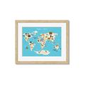 Picture of Animals Map of the World _GroupedProduct_Rectangle_Landscape_Framed_Matted_