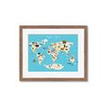 Picture of Animals Map of the World _GroupedProduct_Rectangle_Landscape_Framed_Matted_