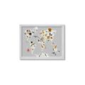 Picture of Animals Map Grey _GroupedProduct_Rectangle_Landscape_Framed_Matted_