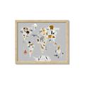Picture of Animals Map Grey _GroupedProduct_Rectangle_Landscape_Framed_Matted_