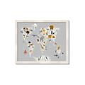 Picture of Animals Map Grey _GroupedProduct_Rectangle_Landscape_Framed_Matted_