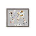 Picture of Animals Map Grey _GroupedProduct_Rectangle_Landscape_Framed_Matted_