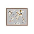 Picture of Animals Map Grey _GroupedProduct_Rectangle_Landscape_Framed_Matted_
