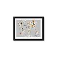 Picture of Animals Map Grey _GroupedProduct_Rectangle_Landscape_Framed_Matted_