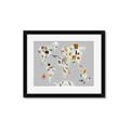Picture of Animals Map Grey _GroupedProduct_Rectangle_Landscape_Framed_Matted_