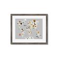 Picture of Animals Map Grey _GroupedProduct_Rectangle_Landscape_Framed_Matted_