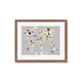 Picture of Animals Map Grey _GroupedProduct_Rectangle_Landscape_Framed_Matted_