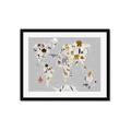 Picture of Animals Map Grey _GroupedProduct_Rectangle_Landscape_Framed_Matted_