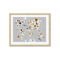 Picture of Animals Map Grey _GroupedProduct_Rectangle_Landscape_Framed_Matted_