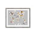 Picture of Animals Map Grey _GroupedProduct_Rectangle_Landscape_Framed_Matted_
