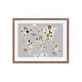 Picture of Animals Map Grey _GroupedProduct_Rectangle_Landscape_Framed_Matted_