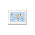 Picture of Animals Map Light Blue _GroupedProduct_Rectangle_Landscape_Framed_Matted_
