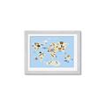 Picture of Animals Map Light Blue _GroupedProduct_Rectangle_Landscape_Framed_Matted_
