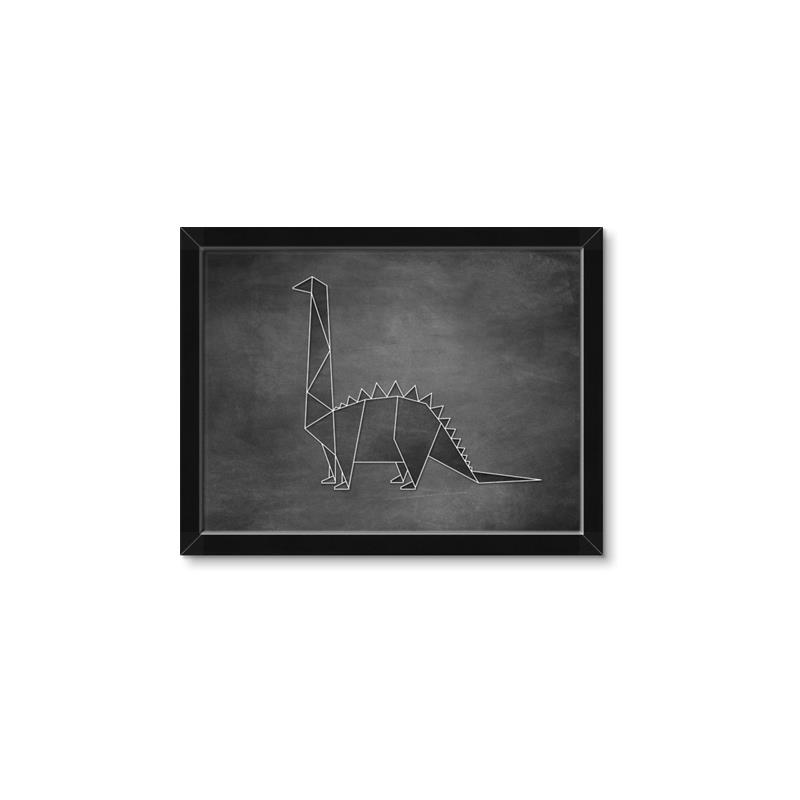 Picture of Geo Dino II Black  _GroupedProduct_Rectangle_Landscape_Mini_ _GroupedProduct_Rectangle_Landscape_Framed_Matted_