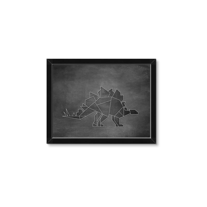Picture of Geo Dino I Black  _GroupedProduct_Rectangle_Landscape_Mini_ _GroupedProduct_Rectangle_Landscape_Framed_Matted_