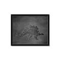 Picture of Geo Dino I Black  _GroupedProduct_Rectangle_Landscape_Mini_ _GroupedProduct_Rectangle_Landscape_Framed_Matted_