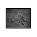 Picture of Geo Dino I Black  _GroupedProduct_Rectangle_Landscape_Mini_ _GroupedProduct_Rectangle_Landscape_Framed_Matted_