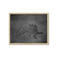 Picture of Geo Dino I Black  _GroupedProduct_Rectangle_Landscape_Mini_ _GroupedProduct_Rectangle_Landscape_Framed_Matted_