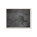 Picture of Geo Dino I Black  _GroupedProduct_Rectangle_Landscape_Mini_ _GroupedProduct_Rectangle_Landscape_Framed_Matted_